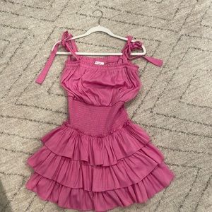 Pink dress flowy and tight brand is idem ditto but got at dear Hannah!